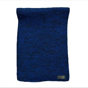 Vtg 80s Gap Cobalt Blue Marled Knitted Wool Scarf Flaw